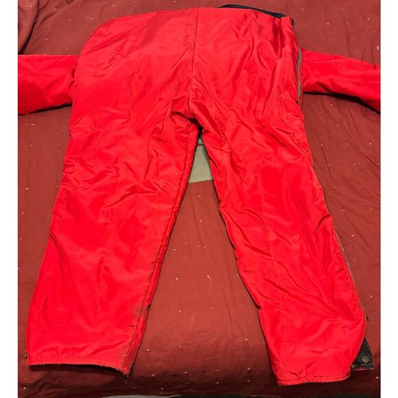 Vintage Herter’s Hudson Bay Snowmobile Suit Red Polaris Patch Belted USA L/XL - Picture 6 of 14